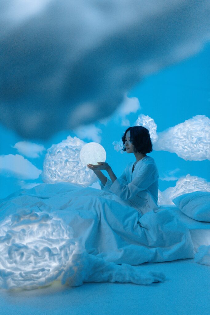 Self-growth through dream interpretations and intuition- dream cloud and orb picture